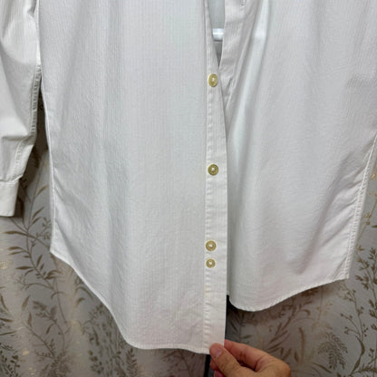 Calvin Klein Mens White Slim Fit Long Sleeve Button Up Dress Shirt 15.5 32/33
