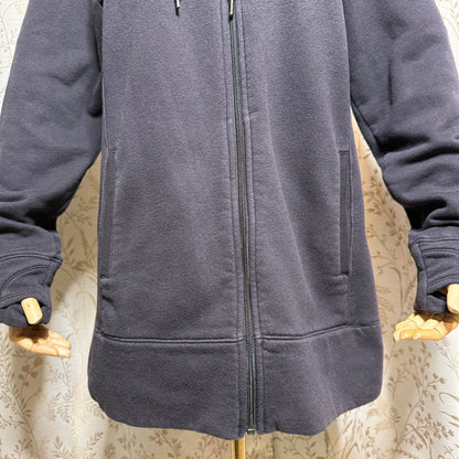 Tek Gear Ultrasoft Fleece Longline Full Zip Hoodie Womens L Grunge Gorpcore Cozy