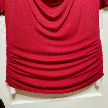 GUSB Collection Cowl Neck Top Womens Large Boho Chic Dainty Holiday Romantic Y2K