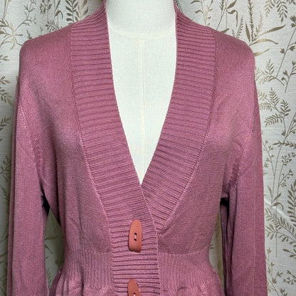 Grace Karin Rose Knit Cardigan Womens XL Coquette Romantic Academia Office Siren