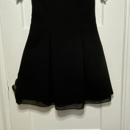 Riu Paris Black Sleeveless A-Line Cocktail Dress Womens Small LBD Retro Mod Chic