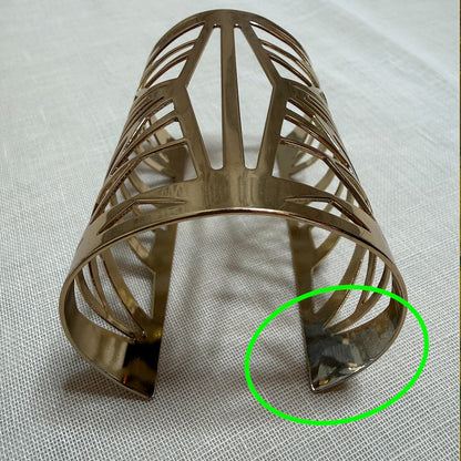 Geometric Openwork Gladiator Statement Cuff Goddess Superhero Futuristic Costume