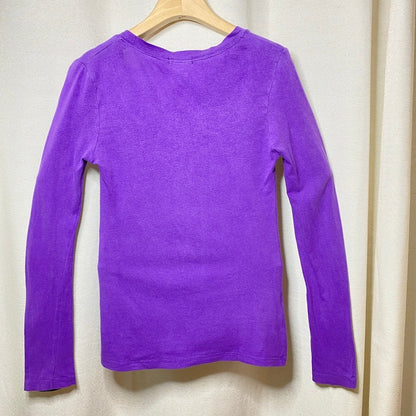 Zenana Purple Long Sleeve Scoop Neck Top Fits XS Fairycore Grunge Whimsigoth