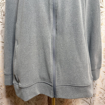 Hi-Tec Full Zip Fleece Jacket Women XXL Gray Cozy Performance Workout Athleisure