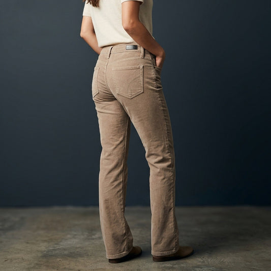 Calvin Klein Jeans Corduroy Straight Leg Pants Sz 4 Beige Tan Low Rise Stretch