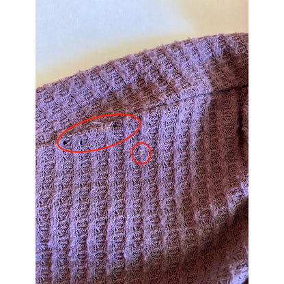 Wild Fable Mauve Waffle Knit Crop Turtleneck Top XS Coquette Grunge Soft Girl