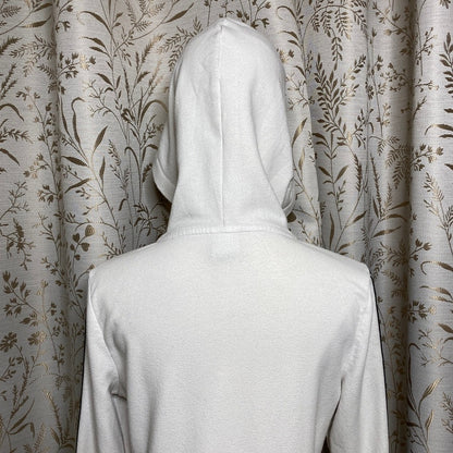 PINK Victoria's Secret Full-Zip White Hoodie XS Y2K Coquette Coziness Soft Girl