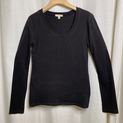 Zenna Outfitters Black Scoop Neck Top Womens S/XS 90s Style Minimalist Grunge