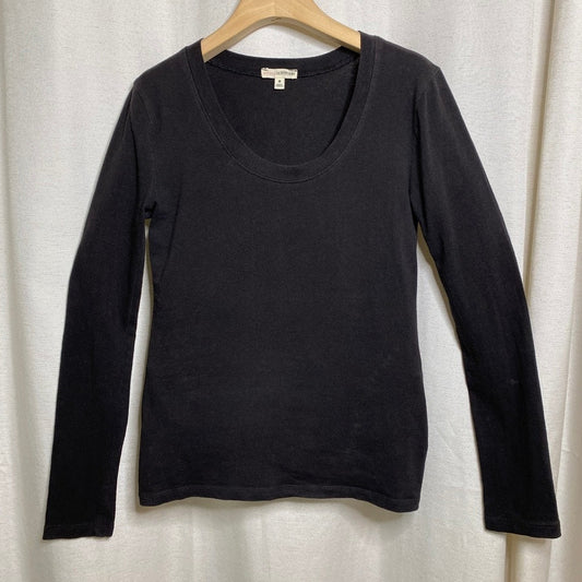 Zenna Outfitters Black Scoop Neck Top Womens S/XS 90s Style Minimalist Grunge