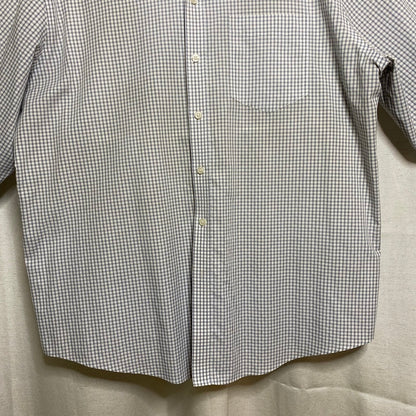Merona Micro Check Button Up Shirt Mens XL Academia Normcore Preppy Professional