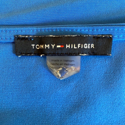 Tommy Hilfiger Royal Blue Keyhole Grommet Tank Top Small Sailor Chic Minimalist