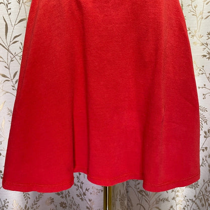 Forever 21 High-Waisted Cotton Skater Mini Skirt Red / XS Dance Cheer Tennis Y2K Twee Sporty