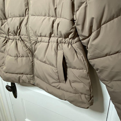 Tek Gear Puffer Jacket Womens XL Activewear Cozy Fall Minimalist Neutral Outdoor