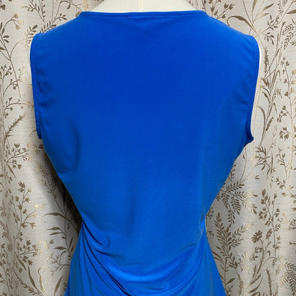 Tommy Hilfiger Royal Blue Keyhole Grommet Tank Top Small Sailor Chic Minimalist