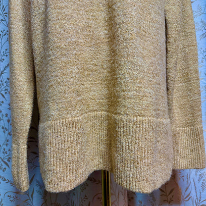 Apt. 9 Holiday Gold Rhinestone Tunic Sweater Womens Large Sparkle Festive Party