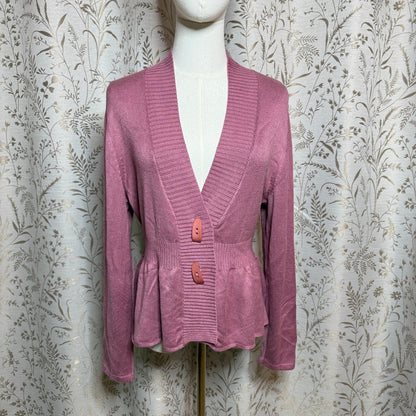 Grace Karin Rose Knit Cardigan Womens XL Coquette Romantic Academia Office Siren