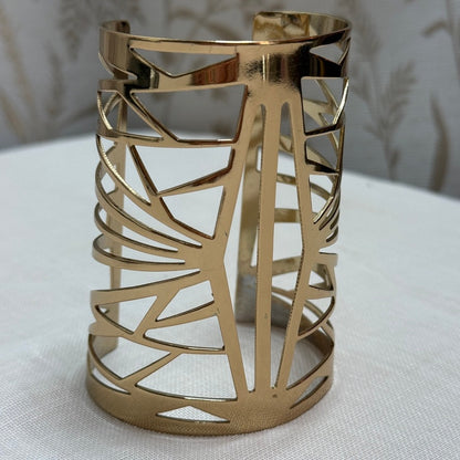 Geometric Openwork Gladiator Statement Cuff Goddess Superhero Futuristic Costume