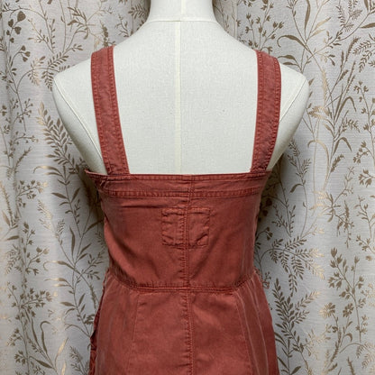 Abercrombie & Fitch Terracotta Overall Mini Dress XS Gorpcore Utility Barncore