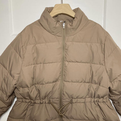 Tek Gear Puffer Jacket Womens XL Activewear Cozy Fall Minimalist Neutral Outdoor