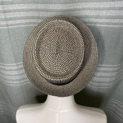 Toucan Collection Straw Boater Hat MD\LG Old Money French Girl Resort Retro Chic