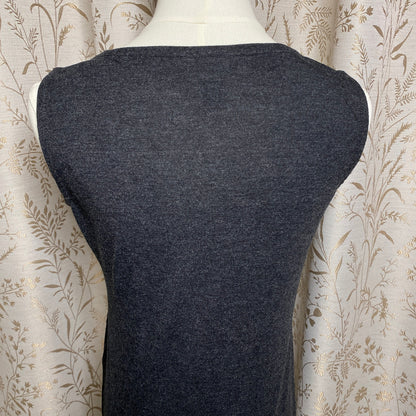 Alfani Black Sequin Front Tank Small Gray Holiday Night Out Indie Sleaze Grunge