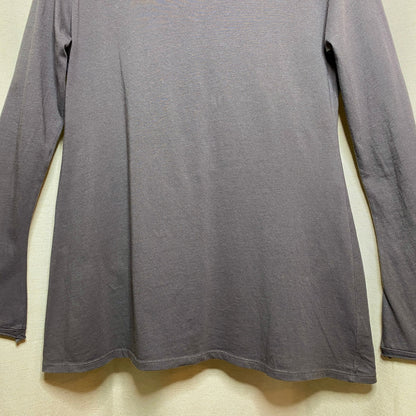 Indigenous Organic Cotton Charcoal V-Neck Top Small Balletcore Clean Minimalist