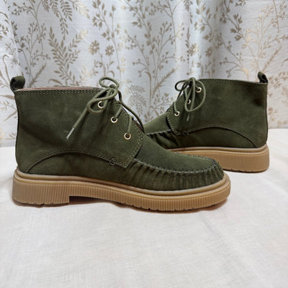Kelsi Dagger Palisade Green Suede Chukka Booties Womens 11 Gorpcore Boho Earthy