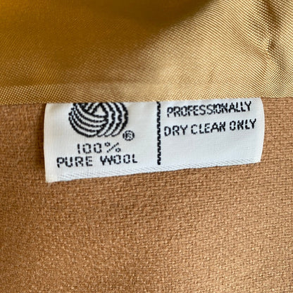 Evan-Picone Vintage Wool Camel Blazer Womens Medium Academia Quiet Luxury Retro