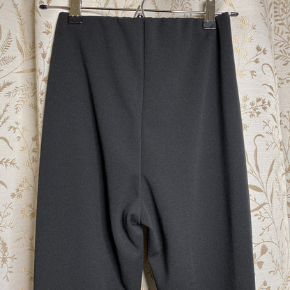 Windsor Black Front Split Hem Flare Pants Small 70s Boho Y2K Bratz Indie Glam