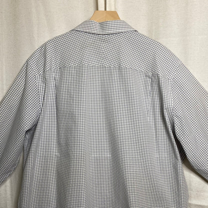 Merona Micro Check Button Up Shirt Mens XL Academia Normcore Preppy Professional