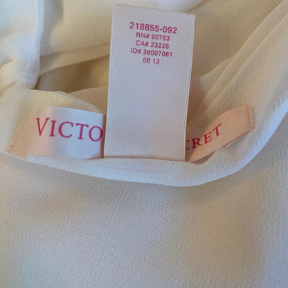Victorias Secret White Halter Babydoll L Beaded Sequin Bridal Coquette Angelcore