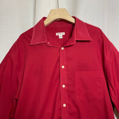 Merona Red Button Down Shirt Mens XL Academia Business Office Professional