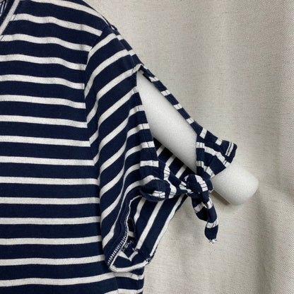 Nautica Striped Top Womens XL Coastal Nautical Sailor Chic Soft Norm Vacation