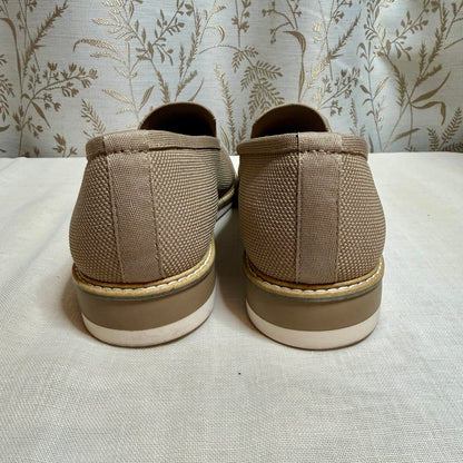Me Too Wedge Slip-On Loafers Women 11 Beige Light Academia Comfort Office Travel