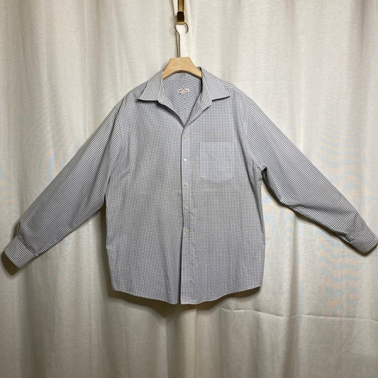 Merona Micro Check Button Up Shirt Mens XL Academia Normcore Preppy Professional