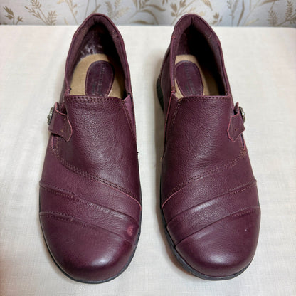 Earth Origins Naya Slip-On Loafer Womens 11  Burgundy Comfort Academia Ergonomic