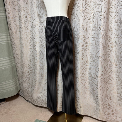 Yogipace Pinstripe Yoga Dress Pants Womens XL Black White Office Siren Corporate