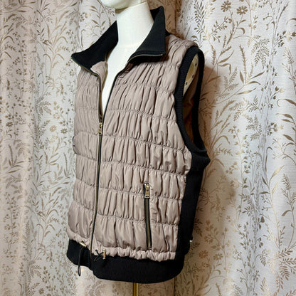 Calvin Klein Performance Quilted Puffer Vest Women 3X Taupe Athleisure Gorpcore