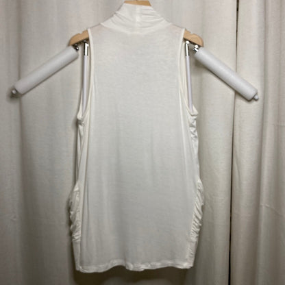 Zenana White Sleeveless Cardigan Small Subversive Basic Minimalist Lagenlook