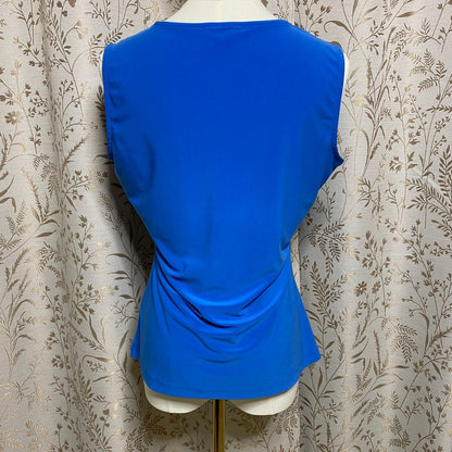 Tommy Hilfiger Royal Blue Keyhole Grommet Tank Top Small Sailor Chic Minimalist