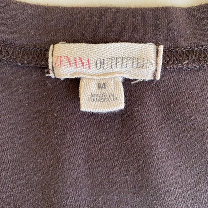 Zenana Espresso Brown Long Sleeve Tee Downtown Girl 90s Dark Cottagecore Grunge