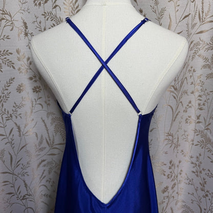 Shirley of Hollywood Blue Satin Lace Chemise Women S Romantic Sexy Whimsigoth