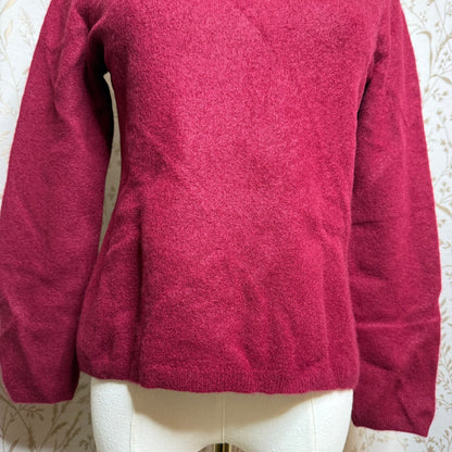 Charter Club Cranberry Cashmere Turtleneck Sweater Women Fits S Academia Office