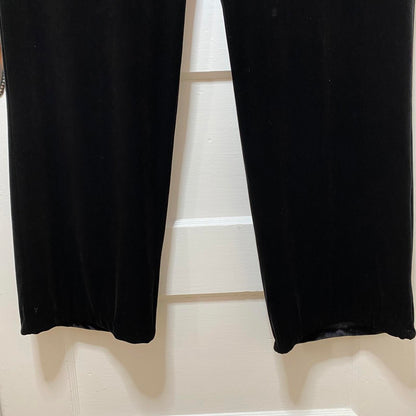 J.H. Collectibles Black Velvet Cropped Pull-On Pants Womens XL Stretch Office