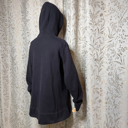 Tek Gear Ultrasoft Fleece Longline Full Zip Hoodie Womens L Grunge Gorpcore Cozy