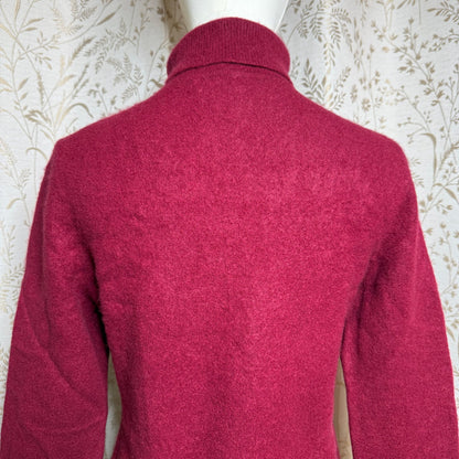 Charter Club Cranberry Cashmere Turtleneck Sweater Women Fits S Academia Office
