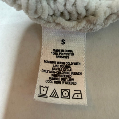 Aero Hygge Cable Knit Sweater Women Small Cream Cropped Open Weave Scandi Comfy
