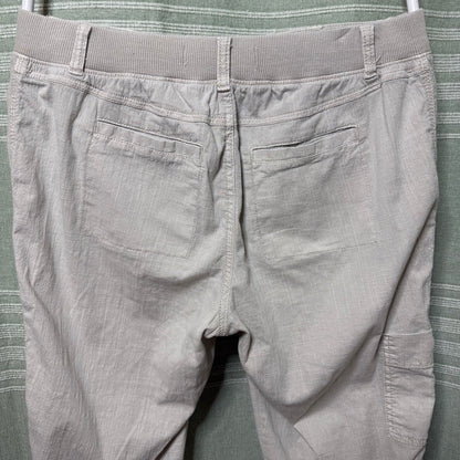 Sonoma Cropped Cargo Pants Womens 12 Oatmeal Stretch Utility Gorpcore Cabincore
