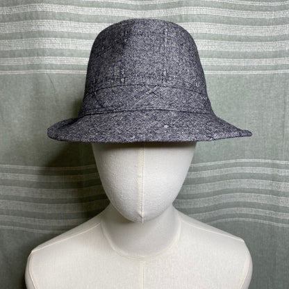 D&Y Gray Wool Blend Fedora Trilby Hat O/S Dark Academia Retro Mid-Century Modern