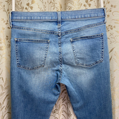 Uniqlo Slim Straight Leg Cropped Jeans 26 Medium Wash Minimalist Normcore Clean